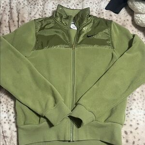 Nike Green Fleece Jacket with Logo